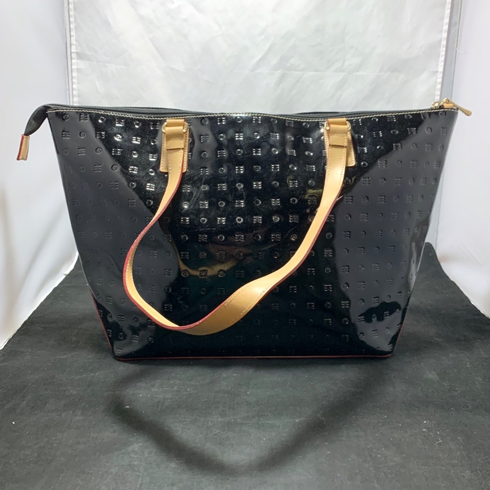 Arcadia Black Genuine Leather Tote